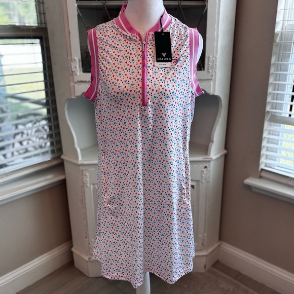 NWT Pink Heart Sleeveless Athletic Dress with Shorts Size L - Picture 3 of 7